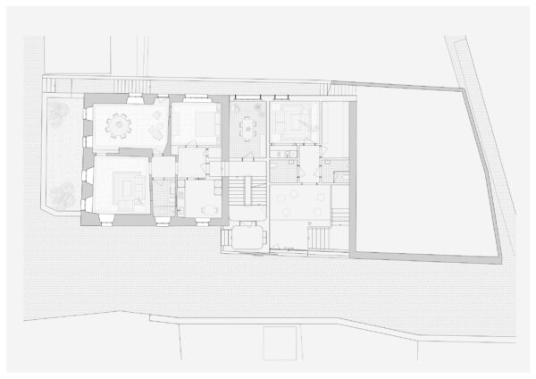Erdgeschoss Plan Wettbewerb Kronengasse in Sempach